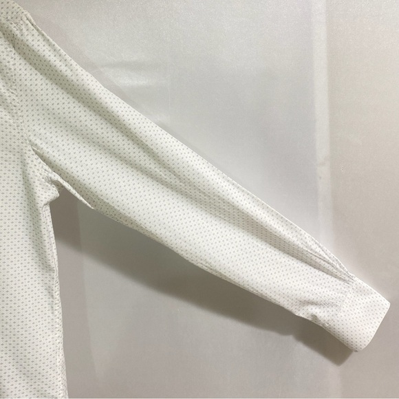 Zara Man Men's Medium White Patterned Slim Fit Button Down Dress Shirt - Picture 5 of 11